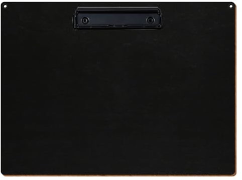 Bütic Holz Klemmbrett Standardform Schwarz für DIN A3 A4 A5 A6 mit 2 Ösen aus 3mm starkem Birkensperrholz mit Klarlack versiegelt