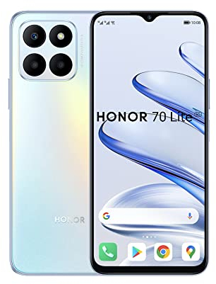 HONOR 70 Lite, Smartphone 5G, 4GB+128GB, 6,5” 90Hz FullView Display, 5000 mAh, Android 12, Dual SIM, Titanium Silver