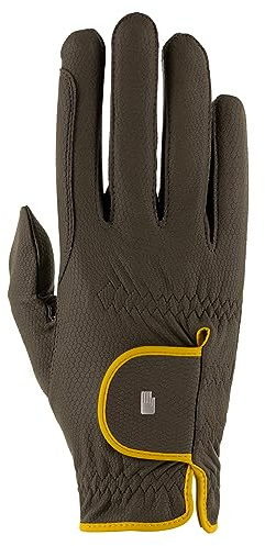 Roeckl Sports Reithandschuh Malta, Turnier Sommer Handschuh, Khaki/Senf 6.5