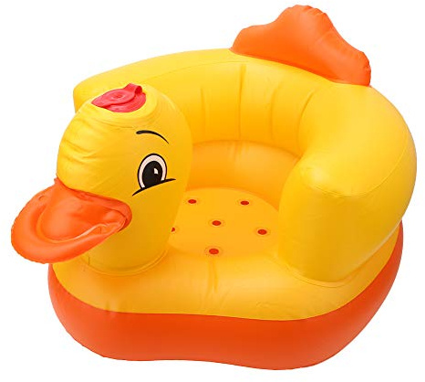 Aufblasbare Babybadewanne – Schöne Gelbe Ente-Optik – Babybadewanne – Babybadesitz – Babybadewanne (19,7 X 19,7 X 19,7 Zoll)(Ovaler Boden gelb)