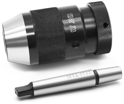 Yunnergo 1/32- 5/8 Heavy Duty JT33 Keyless Lathe Drill Chuck with MT2 Shank
