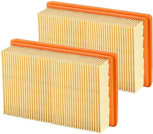 INF 2-pack HEPA-filter för Kärcher NT25/NT35/NT45, utbytesfilter, dammsugarfilter, tvättbart och återanvändbart
