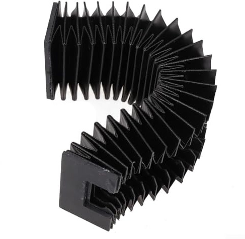 DAZZLEEX Flexibler Teleskop-Schutzbalg-Staubschutz für lineare Führungsschienen für 3D-Drucker, CNC-Werkzeugmaschinen mit (gestreckte Länge 600 mm)