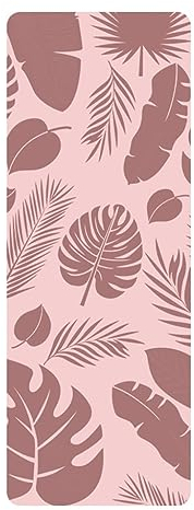 Yogamatte, umweltfreundlich, PU, ​​rutschfest, Fitness-Trainingsmatte, hochwertig bedruckt, 182,9 x 66 cm, extra dicke 5 mm Trainingsmatte für Bikram, Hot Yoga