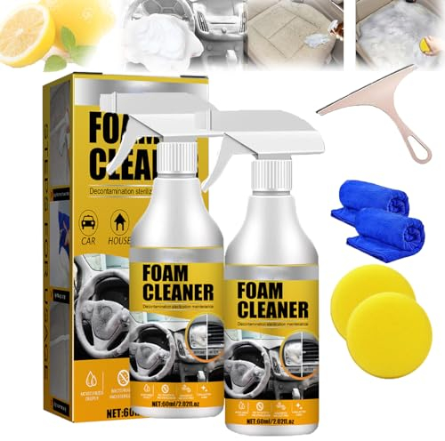 9 In 1 Reinigungsschaum Für Auto, Schaumreiniger Für Den Autoinnenraum, Foam Cleaner Spray, Foam Cleaner For Car, Multi-Purpose Foam Cleaner, Car Interior Foam Cleaner, Car Seat Cleaner (2pcs)