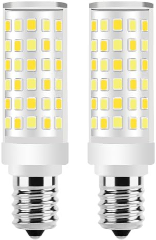 Yucclim E14 LED European Light Bulbs 50 Watt Equivalent -500Lm -Three-Color Changing-3000K| 4500K|6500K- E-14 Edison LED Bulbs for Ceiling Fan, Sewing Machine, Turkish Table Lamp AC110V-240V (2Pack)