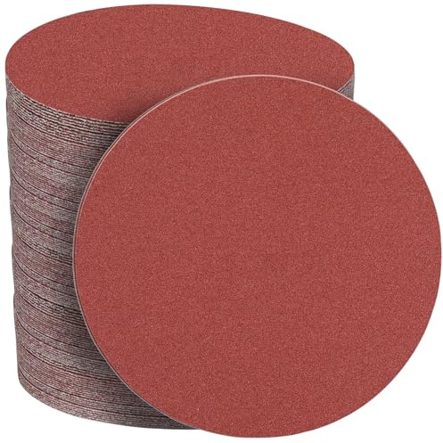 STEBRUAM 50Pz Dischi Abrasivi 150mm,Grana 400 Carta Vetrata Abrasiva no Fori per Levigatrice Orbitale