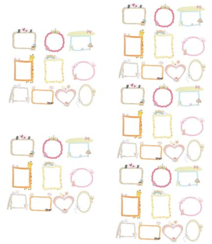 IMIKEYA 5sets Elegant Aesthetic Scrapbook Stickers Kit for Craft Diy Decor Peel Stick Decorative Stickers for Photo Frame 10pcs*5