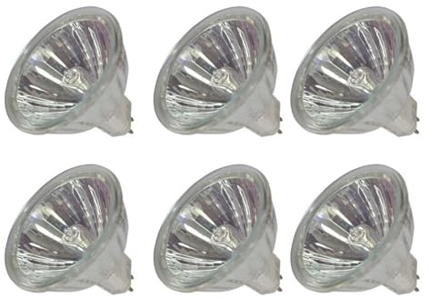 JZLBBC 6Pc MR16 GU5.3 Spot Light Bulbs 220V 50W MR16 GU5.3 Halogen Bulb Dimmable MR16 Halogen Spotlight GU5.3 Bi Pin Base Warm White 20W