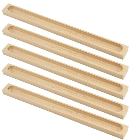 5 Pezzi Porta Incenso in Legno di Bambù, Circa 23 * 2cm Supporto Angolare Regolabile per Bastoncini di Incenso, Design Elegante e Funzionale, Porta Incenso per Meditazione e Relax, Facile da Pulire