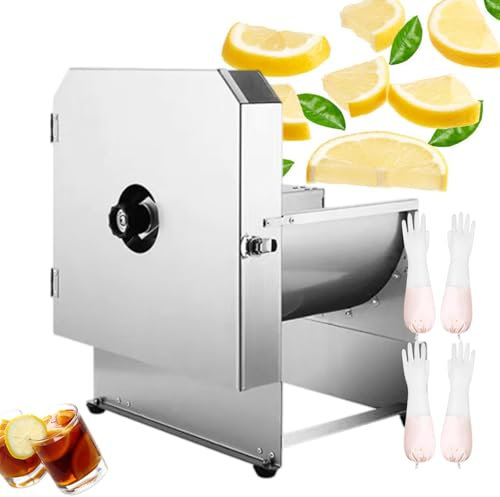 Cortadora De Verduras Eléctrica Con 2 Guantes, Máquina Trituradora De Verduras Eléctrica, Cortadora De Alimentos De Grosor Ajustable De 0 A 10 Mm Para Cortar Patatas Tomates Queso,square