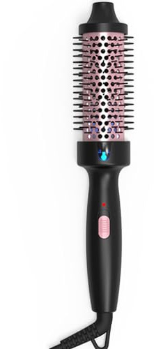 Thermobürste, Thermal Brush Volumen Haar Kamm, Heiße Rundbürste für Lange und Kurze Haar, Lockenbürste für Glätten und Volumen, EU Stecker