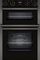 NEFF, N50, U1ACE2AG3B, 60cm Built-in Double Oven with CircoTherm, Easy Clean and LCD display in Graphite-Grey