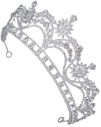 minkissy Tocado de Novia Elegante con Gemas de Imitación para Boda Accesorios de Desfile Tocado de Novia para Ceremonia de Boda