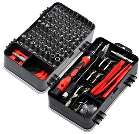 MQPALZKD Screwdriver Set 135 in 1 Bit Precision Magnetic Screw Driver Torx Bits Insulated Multitools Phone Repair Hand Tools Kit Set(Argento)