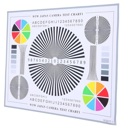 Vaguelly Color Wheel Chart Lens Test Chart Camera Color Calibration Card for Cctv Focus Indoor Outdoor Monitoring System Test Accessories Durable Design