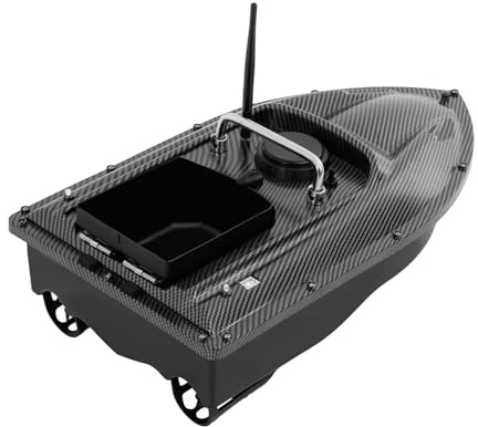 Beaudreaul Köderboot 500M Futterboot Angeln mit Fernsteuerung Fischköder Boot Bausatz Nachtangeln Bait Boat mit LED-Licht 1.5kg Ladegewicht, für Flüssen, Seen oder seichtem Wasser