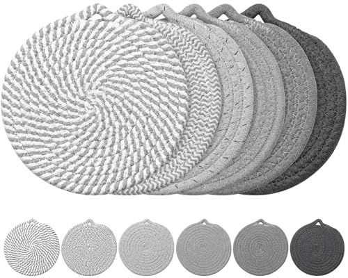 PUPILLEMON 7 Trivets for Hot Dishes, 6 Pack Trivets for Hot Pots and Pans