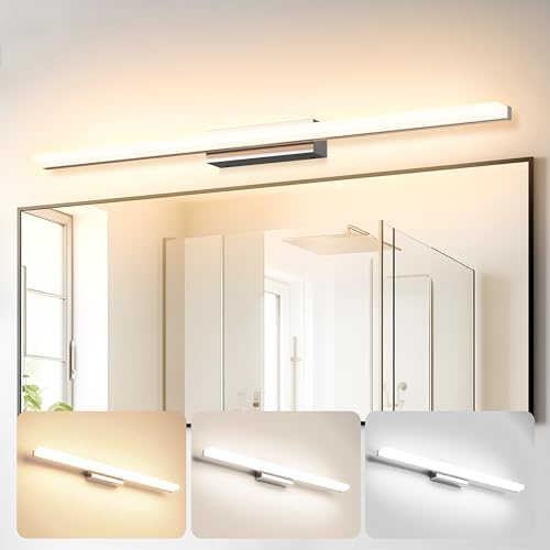 SUZNIU Lampe pour Miroir LED, 100cm Applique Salle de Bains, IP44 3000K/4500K/6000K Lampe Armoire Miroir, Applique Murale Intérieure Moderne lumière Luminaire Salle de Bain