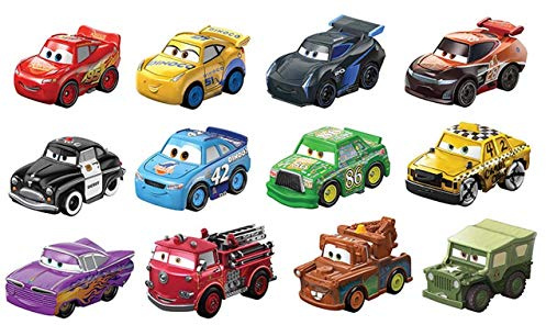 Mattel Disney och Pixar Bilar, små formgjutna leksaksbilar, samlarbilar eller -truckar i miniformat från filmen eller serien (stilen kan variera), GKF65