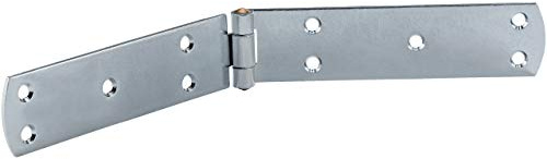 Gedotec schweres Türscharnier - Aufschraubband | 1 Stück - Ladenbänder aus Stahl | 300 x 38 mm | Türband blau verzinkt | Scharniere Tür Materialstärke 2,5 mm | Einbohrband Metall zum Schrauben