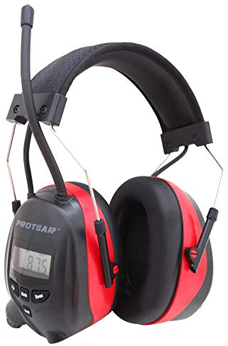 PROTEAR Gehörschutz mit Bluetooth 5.3 DAB+/FM Radio Ohrenschützer, mit wiederaufladbarer Lithium-Batterie der großen Kapazität, für Werkstatt, Garten, Mähen, Sägen, Bau, Traktor Fahren, SNR 30dB