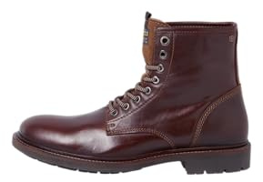 JACK & JONES Botines de cuero Jfwtanner para hombre, Brandy Brown, 46 EU