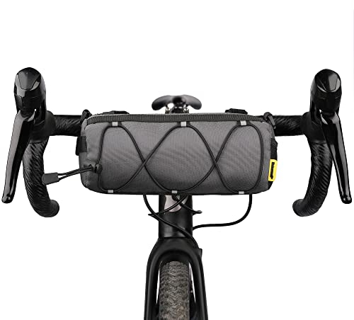 Selighting Fahrrad Lenkertasche Vordertasche Fahrradtasche Vorne Lenkertasche Fahrrad Kleine Fahrradtasche Vorne Lenker,Wasserabweisend Fahrradtasche für Lenker Rahmentasche (Grau)