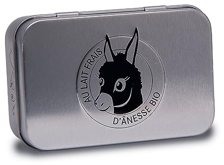 La Maison du Savon de Marseille – Seifendose mit Eselmilch-Duft Sheabutter – Seifenhalter für die Dusche und Reiseseifenbox – 125 g Seifenstück