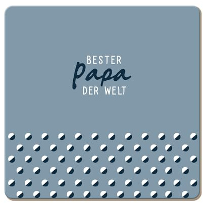 Grafik Werkstatt lustiger Untersetzer aus Kork | Bester Papa der Welt, Bunt