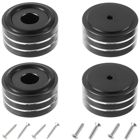EPLZON 4 Stück HiFi Absorber Füße Anti-Rutsch schwingungsdämpfer Basis Wird für Audio Lautsprecher Subwoofer und Heimkinos verwendet (40×20mm, Black)