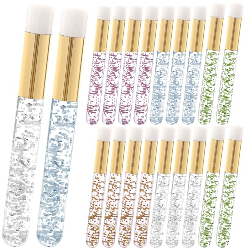 20 pinceles de champú para pestañas, extensiones de pestañas, cepillo de limpieza de poros nasales, cepillo de limpieza profunda, cepillo para quitar las pestañas (5 colores)