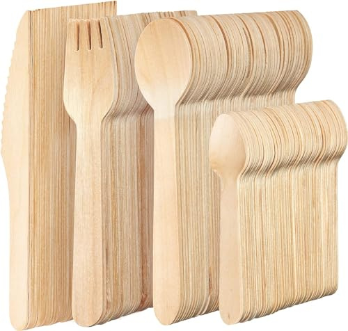 Cubiertos de Madera (M2, Elegante, 100)