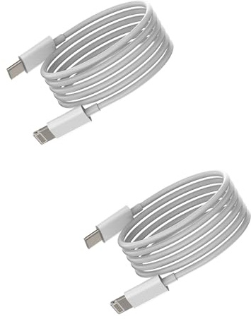 Cavo di ricarica da USB C a Lightning, lungo 2 m, cavo di ricarica veloce (2 pezzi) per iPhone PD Charge Type C adattatore per telefono cellulare per Apple MFI certificato per iPad 14 13 12 11 Pro Max