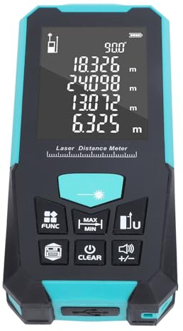 Lasermessung, Wiederaufladbarer Digitaler -Entfernungsmesser 0,05–100 M mit 2,4-Zoll-LCD-Display für Zuhause