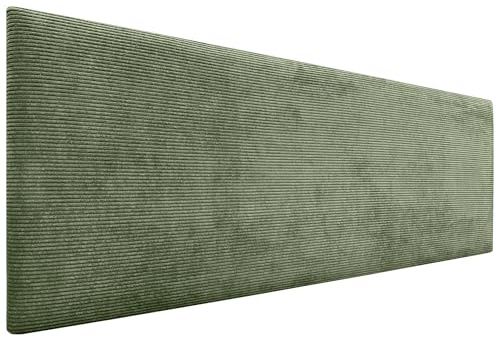 DHOME Kopfteil in unifarbenem Cord, hohe Qualität, modernes gepolstertes Kopfteil, Luxus-Bett, gepolstertes Schlafzimmer (Waldgrün, 160 cm)