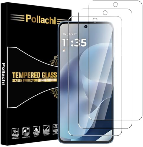 Pollachi [3 Pezzi Vetro Temperato per Motorola Moto G17/G17 Power/Moto G15/G15 Power,Durezza 9H Anti Graffio,Anti-Impronte Senza Bolle,Pellicola Protettiva