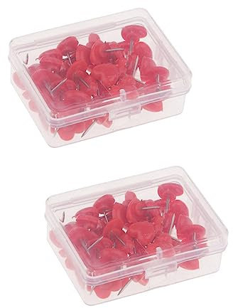 Tofficu 100stücke Boxen Herzförmige Plastik-pinnnadeln Push Für Karten Kalender Und Pinnwände Praktische Und Sichere Verwendung Für Erwachsene