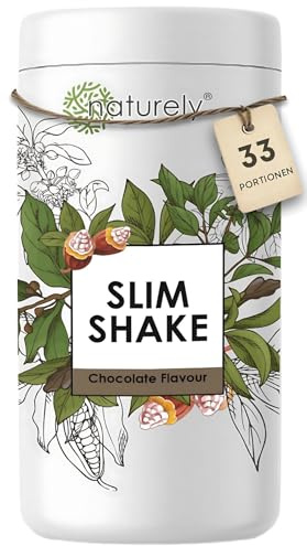 NATURELY® Mahlzeitenersatz Shake Schoko - 33 Shakes pro Dose - nur 208 Kcal und 18g Protein pro Portion - Proteinreich, Glutenfrei & Natürlicher Geschmack (660 Gramm)