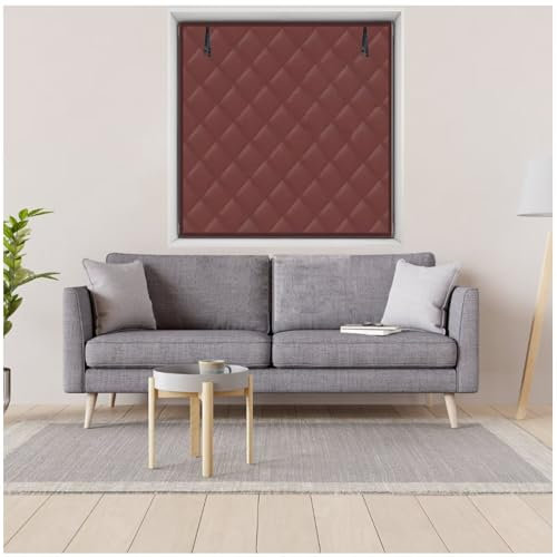 Kit d'isolation de fenêtre avec panneaux isolants acoustiques pour protection de fenêtre W180 x H200cm marron