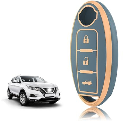 TOOMUME Funda Llave Coche para Nissan Qashqai J11 J12 Juke F15 X-Trail T32 | Silicona Suave, Antigolpes, Anticaídas, Antiarañazos, Carcasa Protectora Llave para Micra K14 Leaf Pulsar Infiniti, MAL