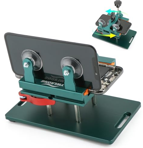 Phone Screen Separator Opener Clamp for iPhone Screen Opener LCD Removal Tools with Suction Cup Heating Free 360 Rotatable Fixing Clamp for Samsung Huawei Display Opening Repair Tool Kit