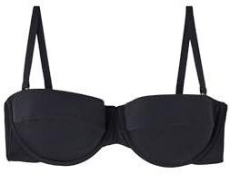 CALZEDONIA Woman's Lightly Padded Strapless Bikini Top Indonesia in Black, Size M