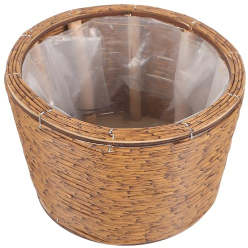 UPKOCH Cesta Tejida para Flores de Ratán Artificial, Decorativa