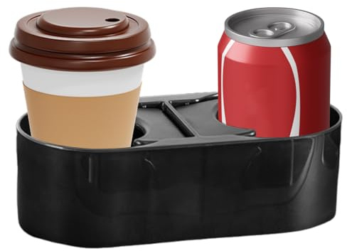 Porta Vasos para Coche | Soporte Doble para Bebidas De Automóvil - Organizador Fijo De Consola para Bebidas Uso Diario Viajes Camping Autocaravana Autobús Camión Golf