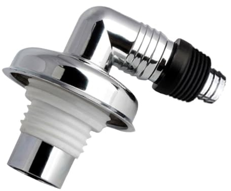 HOUDERCO Suction Cup Elbow Linker for Floor Drain Coupler Washing Machine Parts Drain Backflow Preventer Function for Bathroom Sink Tub Overflow Scenario