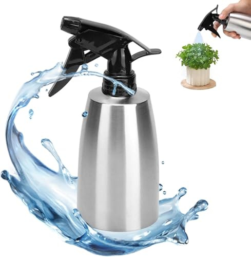 Tyenaza Botella de spray, 400 ml de acero inoxidable para pulverización de agua de acero inoxidable botella de botella de spraying CAN Suministros de cocina