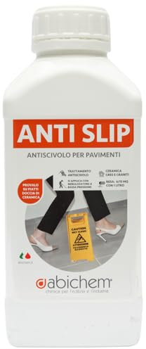 ABICHEM Anti Slip 1L – Trattamento Antiscivolo Professionale | per Piastrelle, Ceramica, Gres e Granito – Grip Sicuro su Superfici Bagnate Interni ed Esterni, Non Forma Pellicole