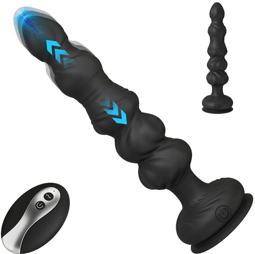 Analplug für Männer mit 10 Stoßfunktion, Prostata Stimulation | Analvibratoren mit Fernbedienung, mehreren Vibrationsmodi und Saugnapf für intensive Stimulation und vielseitige Nutzung