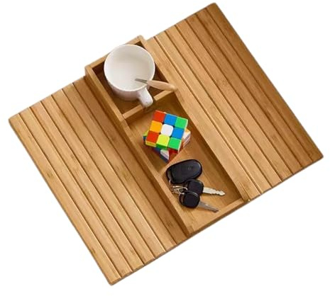 Bandeja plegable para reposabrazos de sofá, instalación sin esfuerzo, peso ligero, fácil de instalar, uso de mesa de hack, organizador de sofá, limpieza, portátil, reposabrazos, taza de café, soporte